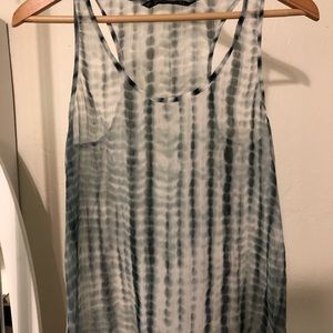 Zara Sheer Snake Print Tank size M